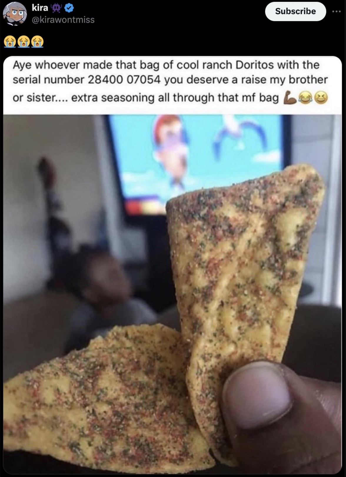 igneous rock - kirae Subscribe Aye whoever made that bag of cool ranch Doritos with the serial number 28400 07054 you deserve a raise my brother or sister.... extra seasoning all through that mf bag e